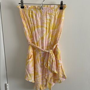Billabong Vibrant Yellow and Pink Romper